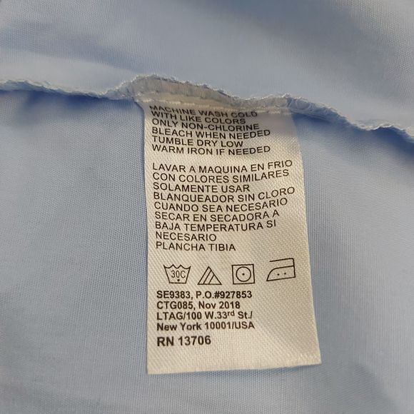 French Toast Girls School Uniform Shirt 10 Blue Button Up Short Sleeve Collared - Picture 9 of 9